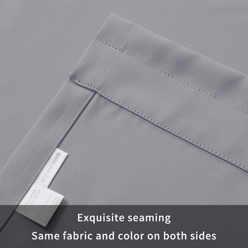 Blackout Door Curtain, Elegance French Door Curtains for Privacy, Thermal Insulated Door Curtain Panels, Room Darkening Door Window Curtain (50" x 72" 2pcs: Grey)