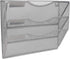 EasyPAG 3 Pocket Wall Mounted File Organizer Vertical Hanging File Folders Holder Paper Rack for Office Home,Silver