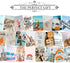 KOSKIMER 100PCS Blue Wall Collage Kit Aesthetic Pictures, 100 Set 4x6 Inch, Summer Beach Room Decor Aesthetic, Cute VSCO Posters for Teen Girls, Preppy Bedroom Decor, Vibey Photo Collage Kit for Dorm