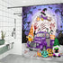 Bonsai Tree Halloween Shower Curtain for Bathroom, Trick or Treat Pumpkins Waterproof Bath Curtain, Gnomes Purple Truck Spooky Witch Black Cat Holiday Decor Fabric Shower Curtains with Hooks, 72"x72"