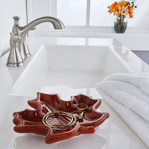 SKL Home Shaped Leaf Vanity Tray, Rust