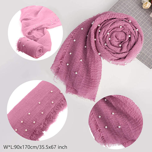 5 Pcs Newborn Photography Props Outfits- SPOKKI 35x67 Baby Long Ripple Wrap and Toddler Swaddle Blankets Photography Mat with Cute Headbands for Infant Boys Girls(0-12 Months) (Purple)