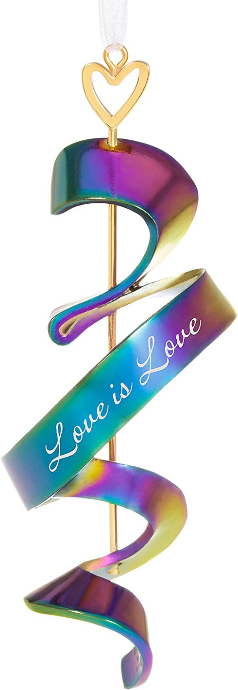 Hallmark Keepsake Christmas Ornament 2021, Love Is Love Iridescent Swirl, Metal