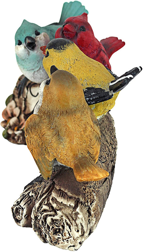 Design Toscano QM223531 Birdy Welcome Sign Garden Bird Statue, Small, Multicolored