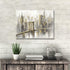 ARTISTIC PATH Modern City Canvas Wall Art: Abstract Cityscape Artwork Industrial Style Bridge Painting Prints for Bedroom (16" W x 12" H, Multi-Sized)