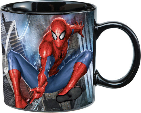 Vandor Marvel Spider-Man 20 Oz Ceramic Heat Reactive Mug -