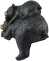 DWK Black Bear Shelf Sitting Figurine | Bear Cabin Accessories Decorations for Shelves | Cute Bear Figurines | Nursery and Office Shelf Decorations - 6"
