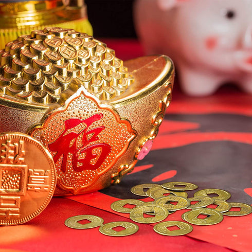 Chinese New Year Feng Shui Coins Good Luck Fortune Coin I-Ching Coins for Health and Wealth (400, 0.8 Inch)