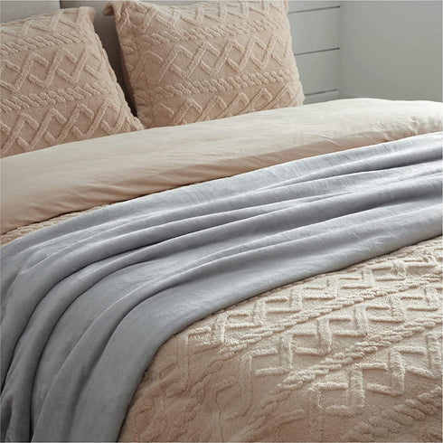 Bedsure Fleece Blanket Twin Blanket Ash Grey - 300GSM Soft Lightweight Plush Cozy Twin Blankets for Bed, Sofa, Couch, Travel, Camping, 60x80 inches