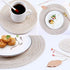 12 PCS Round Placemats and Coasters Set(15"×15"&4.33"×4.33") 6 Place Mats and 6 Coaster Round Braided Placemats Round Table Mats for Dining Tables Table Mats(Beige)