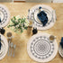 OJIA Round Placemats Set of 4,Boho Tassels Table Mats 13 Inch Black and Cream Cotton Woven Heat Proof Washable Circle Kitchen Placemats for Table Dinner Wedding Home Decoration