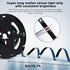 3.5m/11.5ft Motion Activated Gun Safe Light Strip, Megulla Gen3 Rechargeable Battery Powered Motion Sensor Black LED Strip with Timer and Dimmer for Closets, Stairs, Bed, Under Cabinet-Warm White