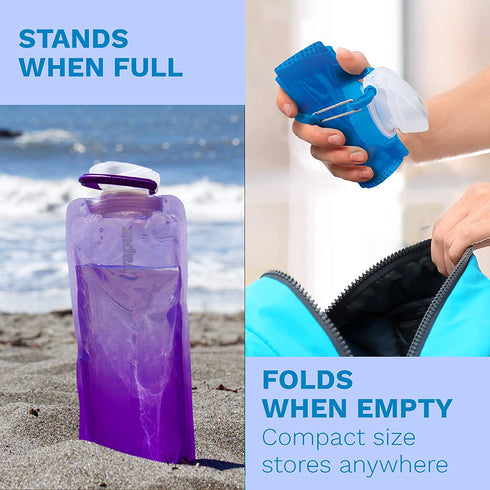 Vapur Solid Flexible Water Bottle - with Carabiner