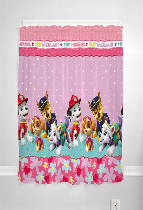 Paw Patrol Girl Kids Room Darkening Window Curtain Panels Drapes Set, 82" x 63"