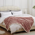 SE SOFTEXLY Sherpa Throw Blanket,Soft Blanket with 30% Wool and 70% Cotton for Winter,Fuzzy Cozy Thick Blanket,Warm Winter Blanket for Couch Bed Sofa (Red, 50" x 60")