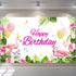 Summer Flamingo Themed Party Decoration Backdrop Flamingo Banner Party Supplies Tropical Floral Photo Booth Hawaiian Themed Party Decoration for Birthday Party Luau Beach Party, 70.8 x 43.3 Inch