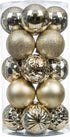 20Ct Christmas Ball Ornaments for Xmas Tree Shatterproof Christmas Decorations Hanging Ball Small for Holiday Party Decoration Tree Ornaments (Champaign Gold, 3.14In)