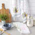 Easter Day Kitchen Towels Bunny Eggs Butterfly Flowers Dish Cloth Fingertip Bath Towels Cloth Blue Stripes Hand Drying Soft Cotton Tea Towel Set, 18x28in 2PCS