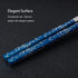 Titanium Plated Chopstick Stainless Steel Chopsticks Metal Chopsticks Reusable Dishwasher safe Premium Laser Engraved Chop Sticks for Eating 2 Pairs Gift Set Blue Silver