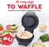 Dash Mini Waffle Bowl Maker for Breakfast Burrito Bowls, Ice Cream and Other Sweet Deserts, Recipe Guide Included - Black