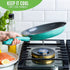 GreenLife Soft Grip Diamond Healthy Ceramic Nonstick, 10" Frying Pan Skillet, PFAS-Free, Dishwasher Safe, Turquoise
