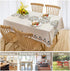 AIRCOWRIE Waterproof Vinyl Tablecloths, Heavy Duty Oil Proof Spill Proof Plastic Table Cloth, Wipe Clean PVC Table Cover for Spring Indoor and Outdoor Use (Embroidery Flower, 54—54, Square)