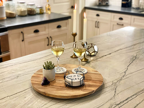 KCT Store Nurse Gifts for Women and Men - Absorbent Ceramic Coasters with Cork Base - Holder Included for Nurse Week (Nurse Funny)