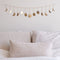 Moon Phase Wall Hanging Handmade Hammered Gold Metal 13 Moons 36" Garland, Boho Home Decor for Bedroom, Celestial Art Phases Bohemian Decoration Astrology Aesthetic for Above the Bed or Living Room