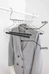Amber Home 2 Pack Multi Layer 5 in 1 Metal Suits Pants Hangers, Closet Storage Organizer with 2 Swivel Hooks, Detachable Space Saving Anti Slip Clothes Hangers for Shirt Sweater Jeans Slacks Dresses