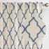 jinchan Linen Curtains for Living Room Back Tab Curtain Moroccan Print Bedroom Drapery Dining Room Light Filtering Flax Textured Rod Pocket Window Treatment 95 Inch Length 2 Panels Blue on Beige