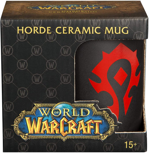 JINX World of Warcraft Horde Ceramic Coffee Mug, Black/Red, 11 ounces