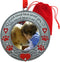 In Loving Memory Pet Ornament - Dog Memorial Christmas Photo Ornament - Furever in My Heart - Red Hearts with Angel Wings & Paw Prints - Cat Sympathy Gifts - Loss of a Pet - Gift/Storage Bag Included