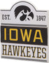 Open Road Brands University of Iowa Hawkeyes Bump Planked Wood Wall Decor