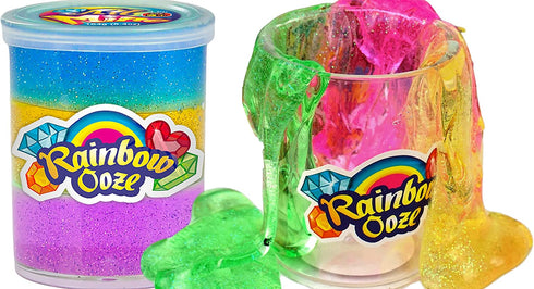 Rainbow Ooze - Rainbow Putty Slime Kit (1 Slime Putty) by JA-RU. Neon Color Glitter Slime for Kids & Adults, Boys & Girls. Stress Relief Satisfying Toys. Party Favor Birthday Fidget Gifts. 4634-1A