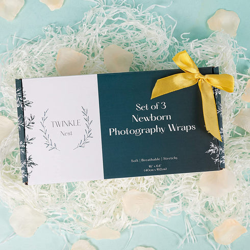 Baby Wrap by Twinkle Nest: Set of 3 Newborn Photography Wraps. Baby Swaddle or Blanket for Newborn Photography Props. Waffle Knit Baby Wraps. Baby Photoshoot Props for Boy or Girl. Baby Gift.