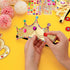 12 Pieces Foam Princess Tiaras Foam Crown Craft with 928 Pieces Gem Stickers Jewels Stickers 12 Gem Rings Party Favors