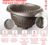 European Made Colander/Strainer, Heavy Duty Deep for Draining Pasta, Lettuce, Vegetables and Fruit, Dishwasher Safe, Mocha