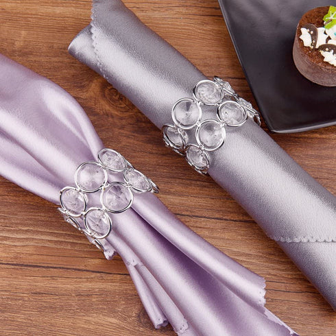 Feyarl Set of 8pcs Sparkly Napkin Rings Crystal Table Dinner Napkin Holders for Wedding Centerpieces Party Special Occasions Festival Decoration