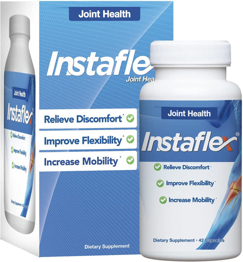 Instaflex Joint Support - Clinically Studied Joint Relief Blend of Glucosamine, MSM, White Willow, Turmeric, Ginger, Cayenne, Hyaluronic Acid - 42 Capsules