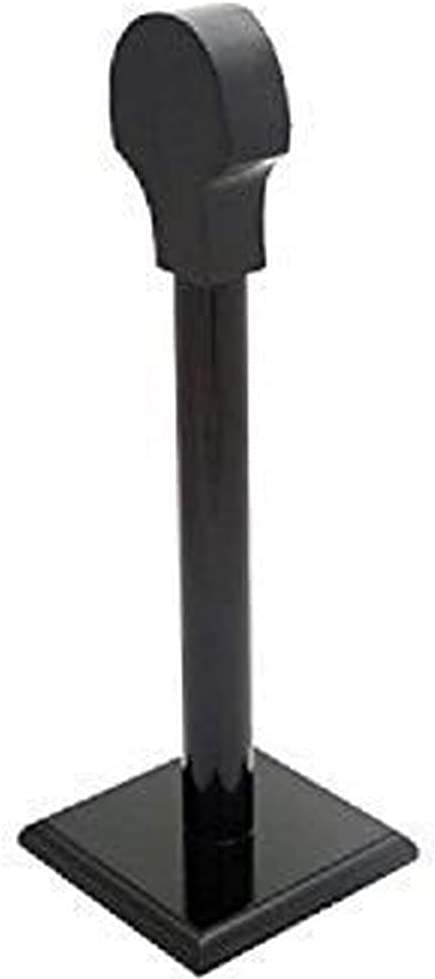 SZCO Supplies 17? Black Wooden Full-Sized Helmet/Headwear Display Stand with Base Hardware (910942)