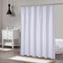 CAROMIO Shower Curtain, Soft Microfiber Fabric Shower Curtain or Liner for Bathroom, Decorative Embossed Pattern, Water Repellent, White, 72x72 Inches