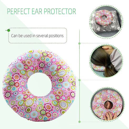 Pillow with a Ear Hole for CNH and Ear Piercing Ear Pain Ear Inflammation Pressure Sores Side Sleeping Pillow Ear Guard Pillow