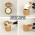 CLAYNIX Rattan Round Tissue Box Wicker Toilet Paper Holder Single Roll Cover Protector Circle Container Dispenser with Lid for Bathroom Vanity, Toilet Tank, Home Decor, Hotel, Office, Car Accessories