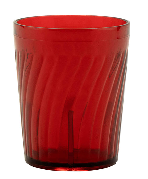 G.E.T. Tahiti Shatterproof BPA-Free Plastic Tumblers, 6 Ounce, Red (Set of 4)
