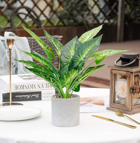 WUKOKU 2pcs Fake Plants Small Artificial Potted Plants Office Plants for Home Farmhouse Bathroom Bedroom Kitchen Desk Decor