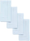 Solino Home Spring Linen Napkins Classic Hemstitch Light Blue, 20 x 20 Inch Set of 4 European Flax, Natural Fabric Machine Washable Dinner Napkins Handcrafted