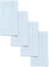 Solino Home Spring Linen Napkins Classic Hemstitch Light Blue, 20 x 20 Inch Set of 4 European Flax, Natural Fabric Machine Washable Dinner Napkins Handcrafted