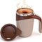Self Stirring Coffee Mug, Self Mixing Coffee Mug,14Oz Stainless Steel Insulated Reusable Coffee Cup, Spinning Home Office Travel Mixer Cup Best Cute Christmas Birthday Gift (New Coffee)