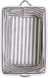 DII Laundry Storage Collection Cabana Stripe Collapsible and Waterproof Bins, Small Rectangle, 12x7.5, Gray, 2 Piece