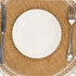 CAPASIN Round Placemats Set of 4, Dining Winter Modern Dinner Braided Beige Boho Round Table and Fall Circle Placemats Boho Runner Kitchen Table Plate Mats Set of 4 (White Ball)